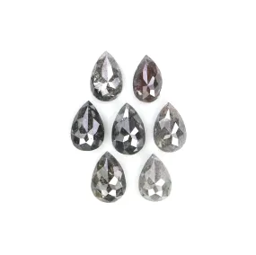 Natural Loose Pear Diamond, Salt And Pepper Pear Diamond, Natural Loose Diamond, Pear Rose Cut Diamond, 0.94 CT Pear Cut Diamond