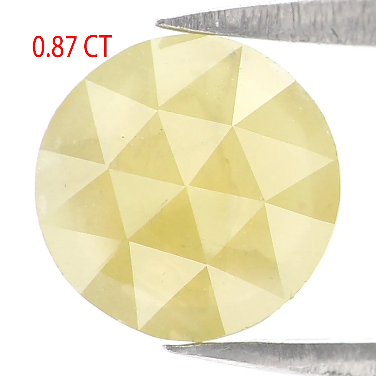 Natural Loose Rose Cut Yellow Color Diamond 0.87 CT 7.05 MM Round Rose Cut Shape Diamond L9828