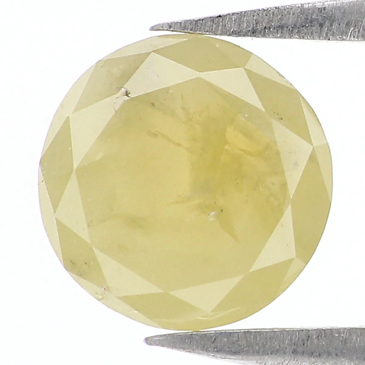 Natural Loose Rose Cut Yellow Color Diamond 0.87 CT 7.05 MM Round Rose Cut Shape Diamond L9828