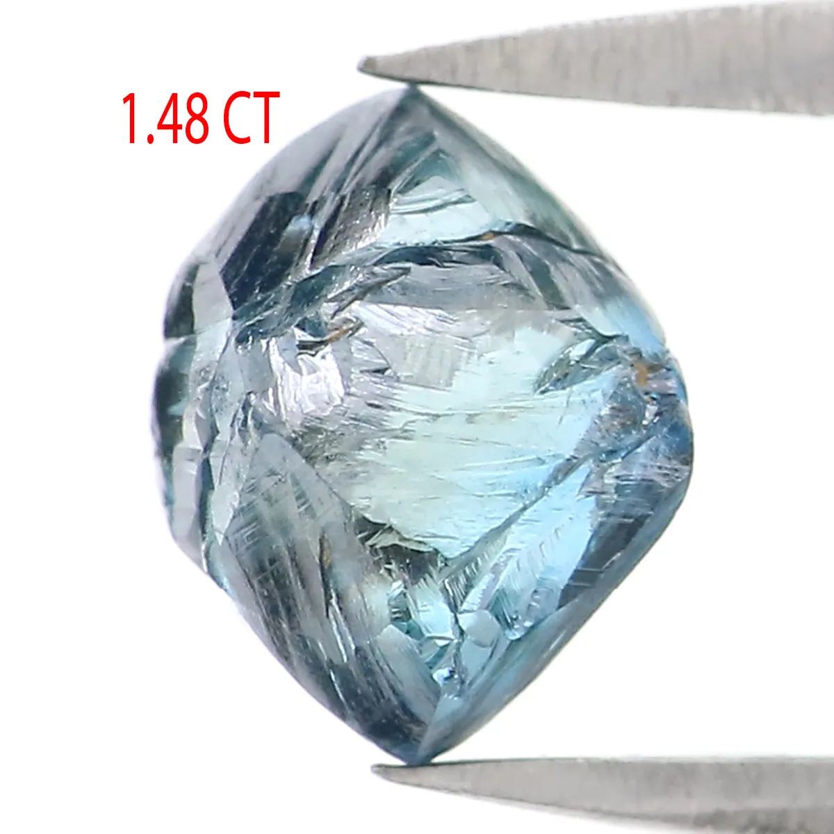 Natural Loose Rough Blue Color Diamond 1.48 CT 6.99 MM Rough Irregular Cut Diamond KDL2357