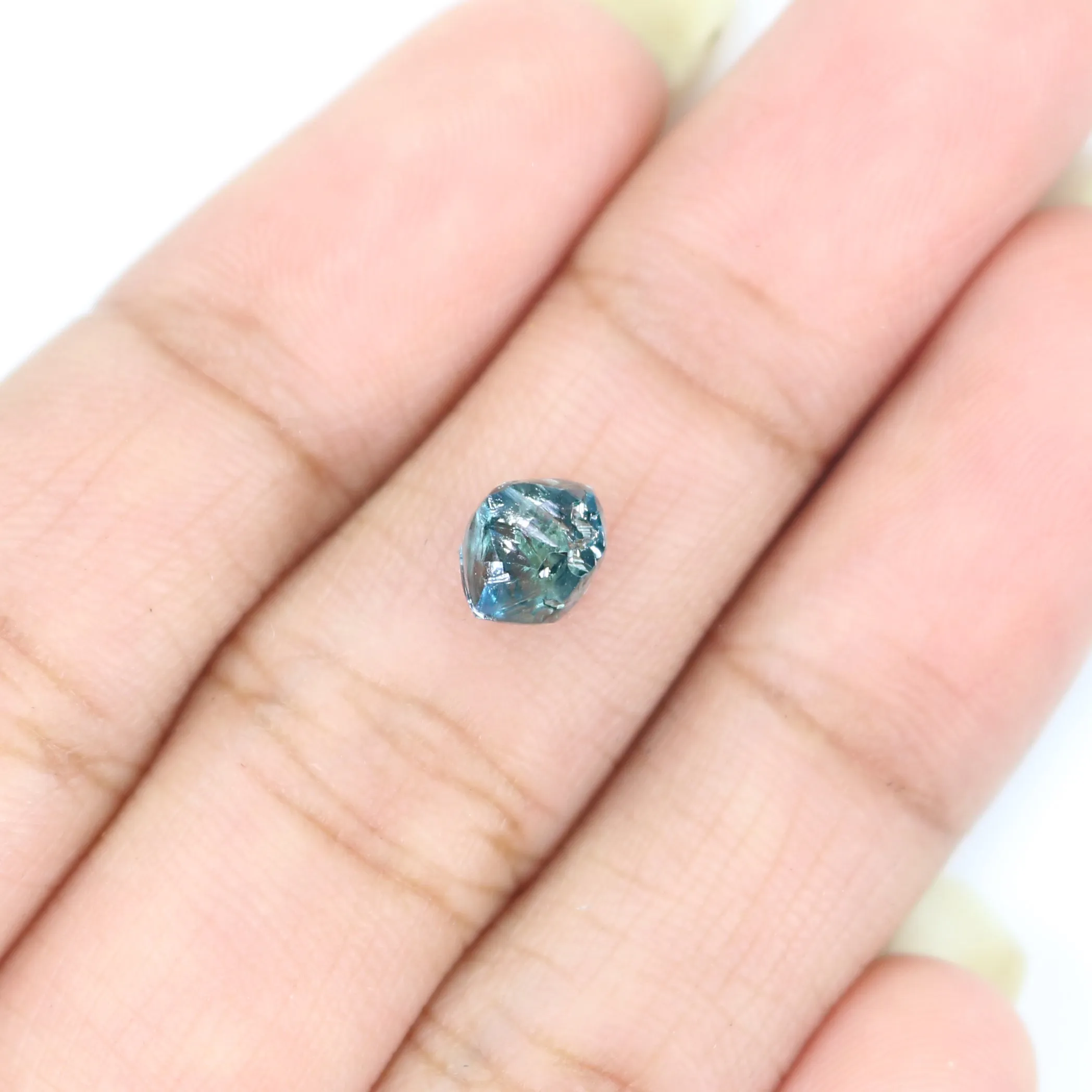 Natural Loose Rough Blue Color Diamond 1.48 CT 6.99 MM Rough Irregular Cut Diamond KDL2357