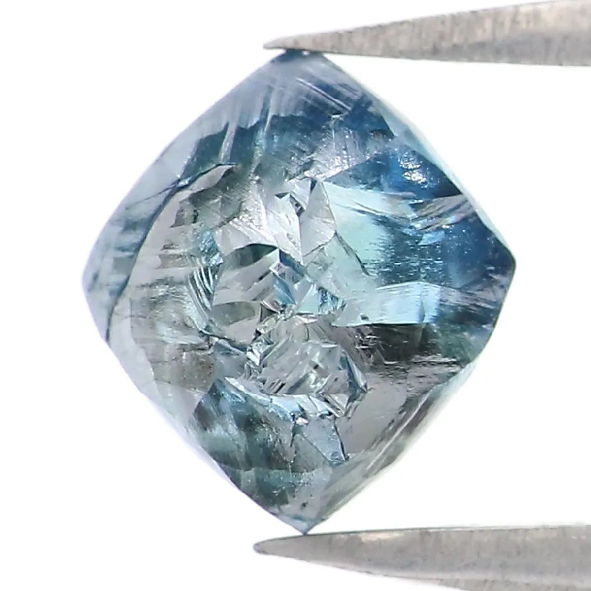 Natural Loose Rough Blue Color Diamond 1.48 CT 6.99 MM Rough Irregular Cut Diamond KDL2357