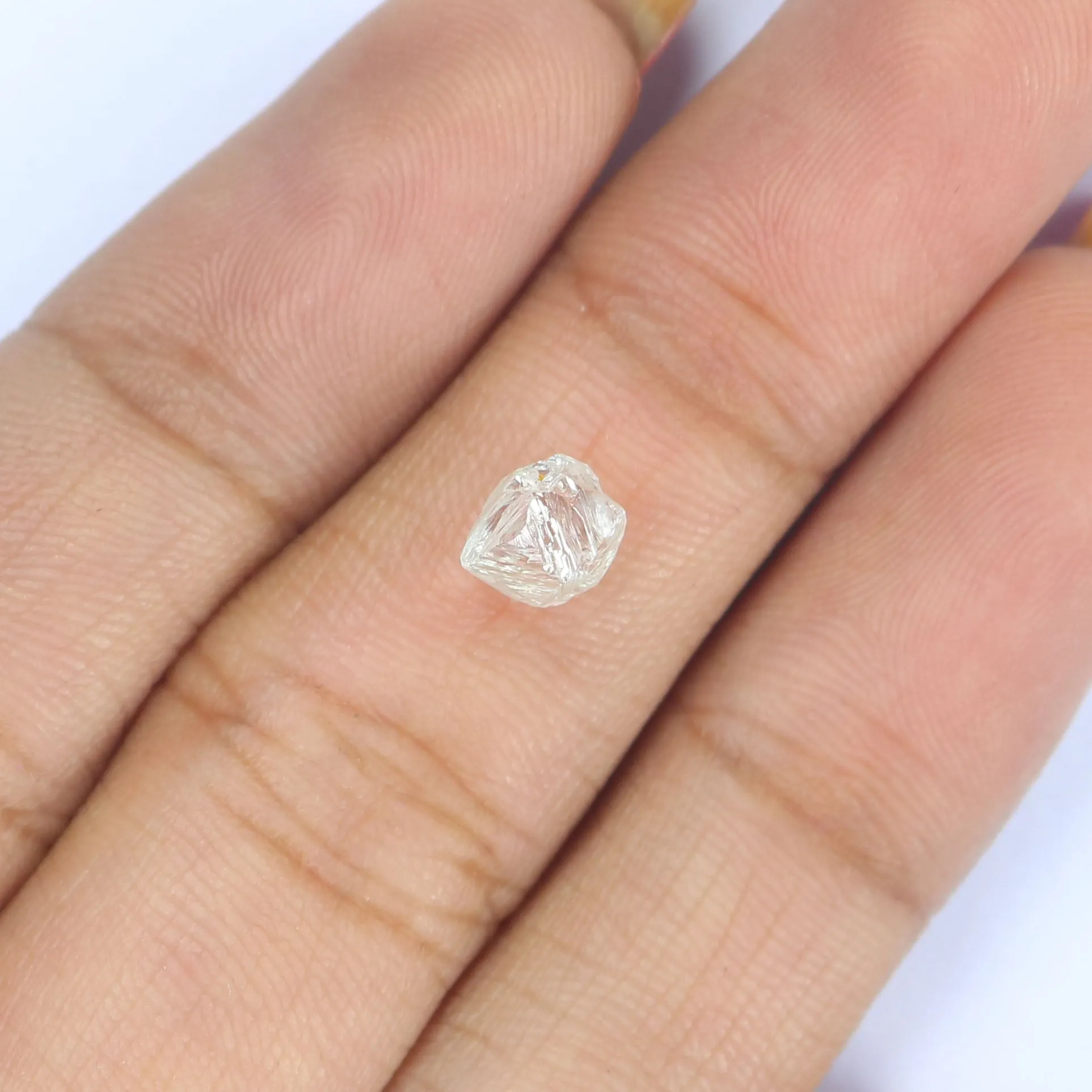 Natural Loose Rough White-F Color Diamond 1.42 CT 6.60 MM Rough Irregular Cut Diamond KDL2485