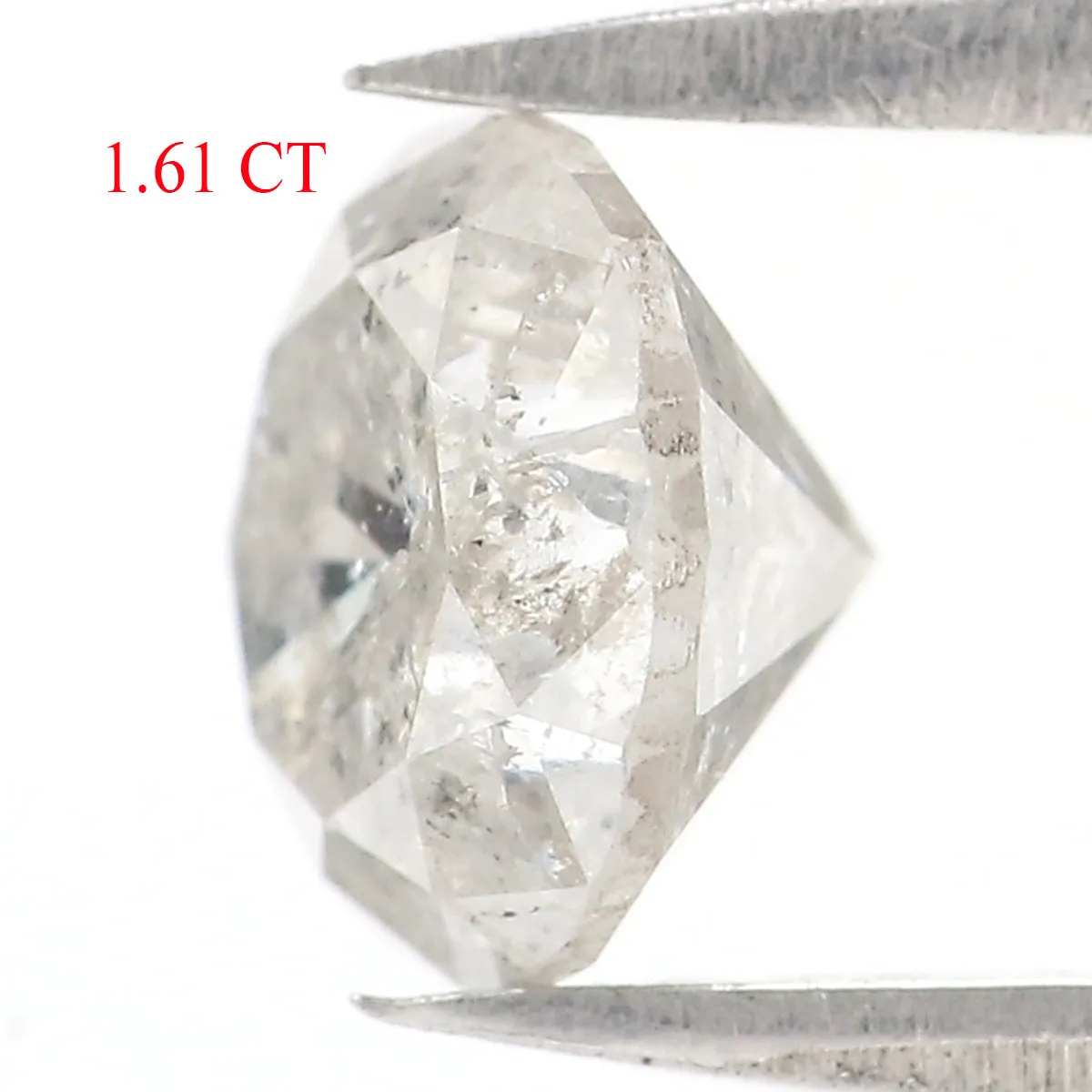 Natural Loose Round Diamond, Salt And Pepper Round Diamond, Natural Loose Diamond, Round Brilliant Cut Diamond, 1.61 CT Round Sh