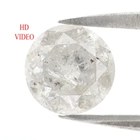 Natural Loose Round Diamond, Salt And Pepper Round Diamond, Natural Loose Diamond, Round Brilliant Cut Diamond, 1.61 CT Round Sh