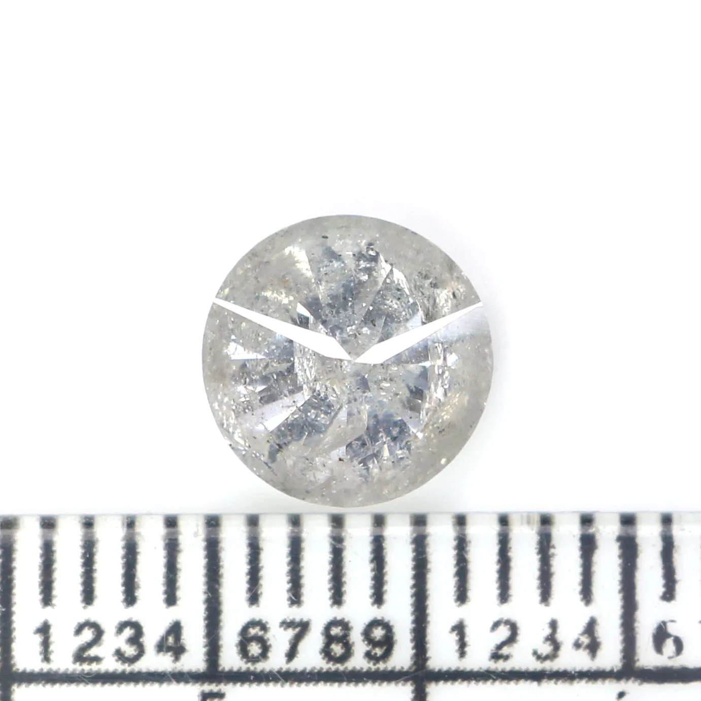 Natural Loose Round Diamond, Salt And Pepper Round Diamond, Natural Loose Diamond, Round Brilliant Cut Diamond, 1.61 CT Round Sh