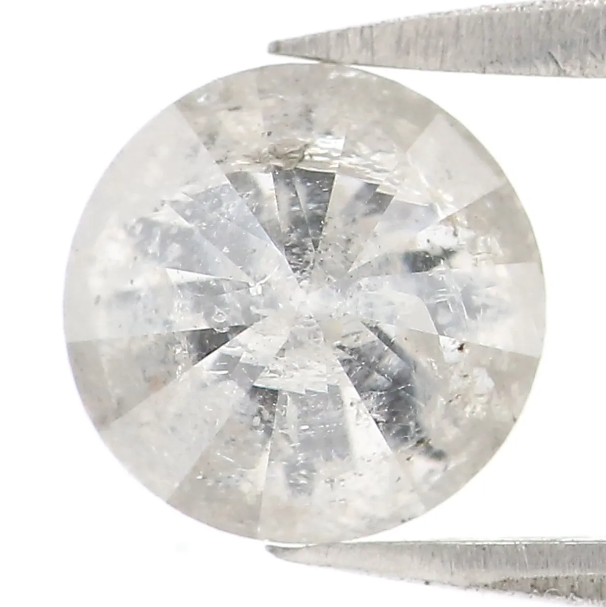 Natural Loose Round Diamond, Salt And Pepper Round Diamond, Natural Loose Diamond, Round Brilliant Cut Diamond, 1.61 CT Round Sh