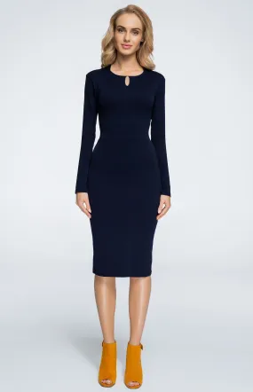 Navy blue sheath dress