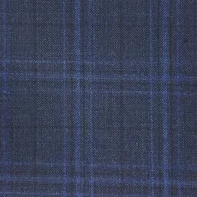 Navy With Blue Windowpane