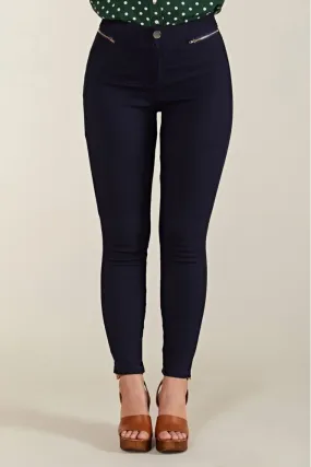 Navy Zip Pocket Navy Jegging