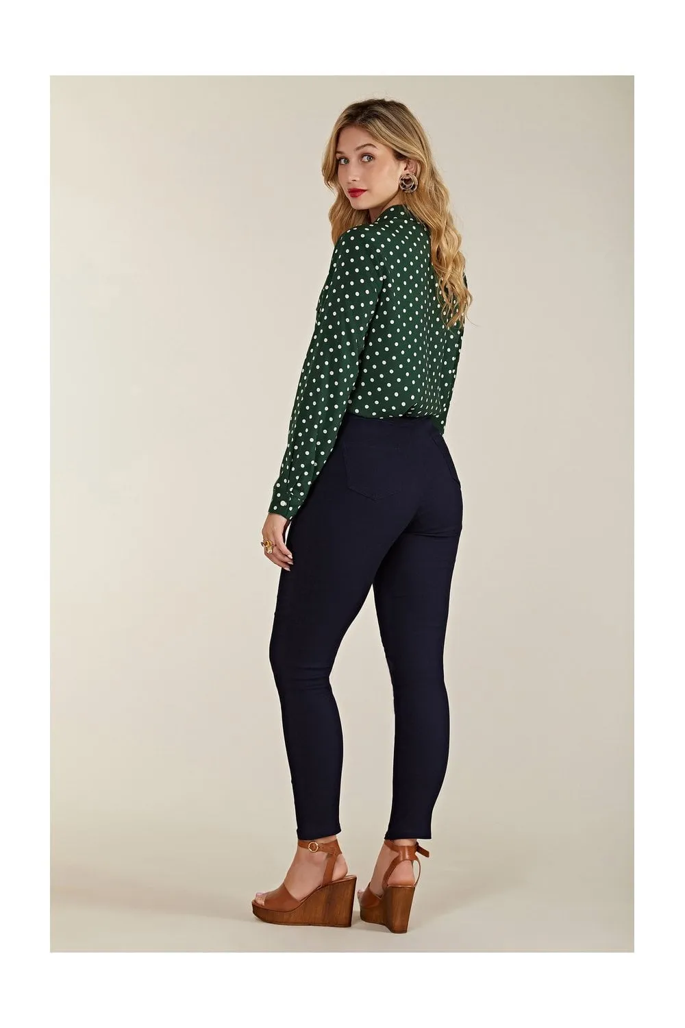 Navy Zip Pocket Navy Jegging