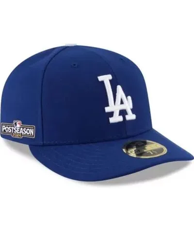 New Era Men's MLB Los Angeles Dodgers 2024 MLB season Side Patch Low 59FIFTY Fitted Hat