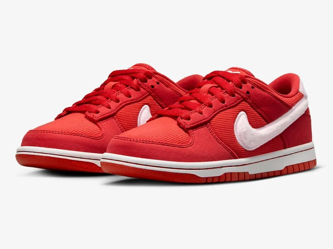 Nike SB Dunk Low GS Valentines Day Fire Red Pink Foam Light Crimson White FZ3548-612