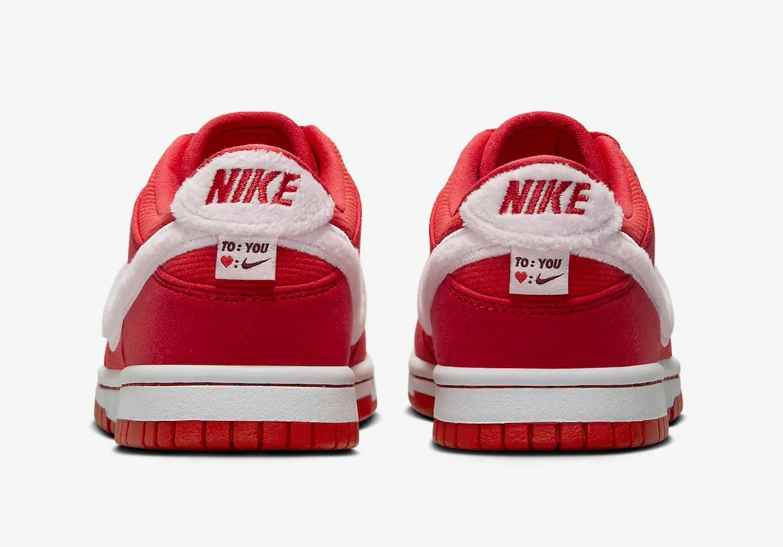 Nike SB Dunk Low GS Valentines Day Fire Red Pink Foam Light Crimson White FZ3548-612