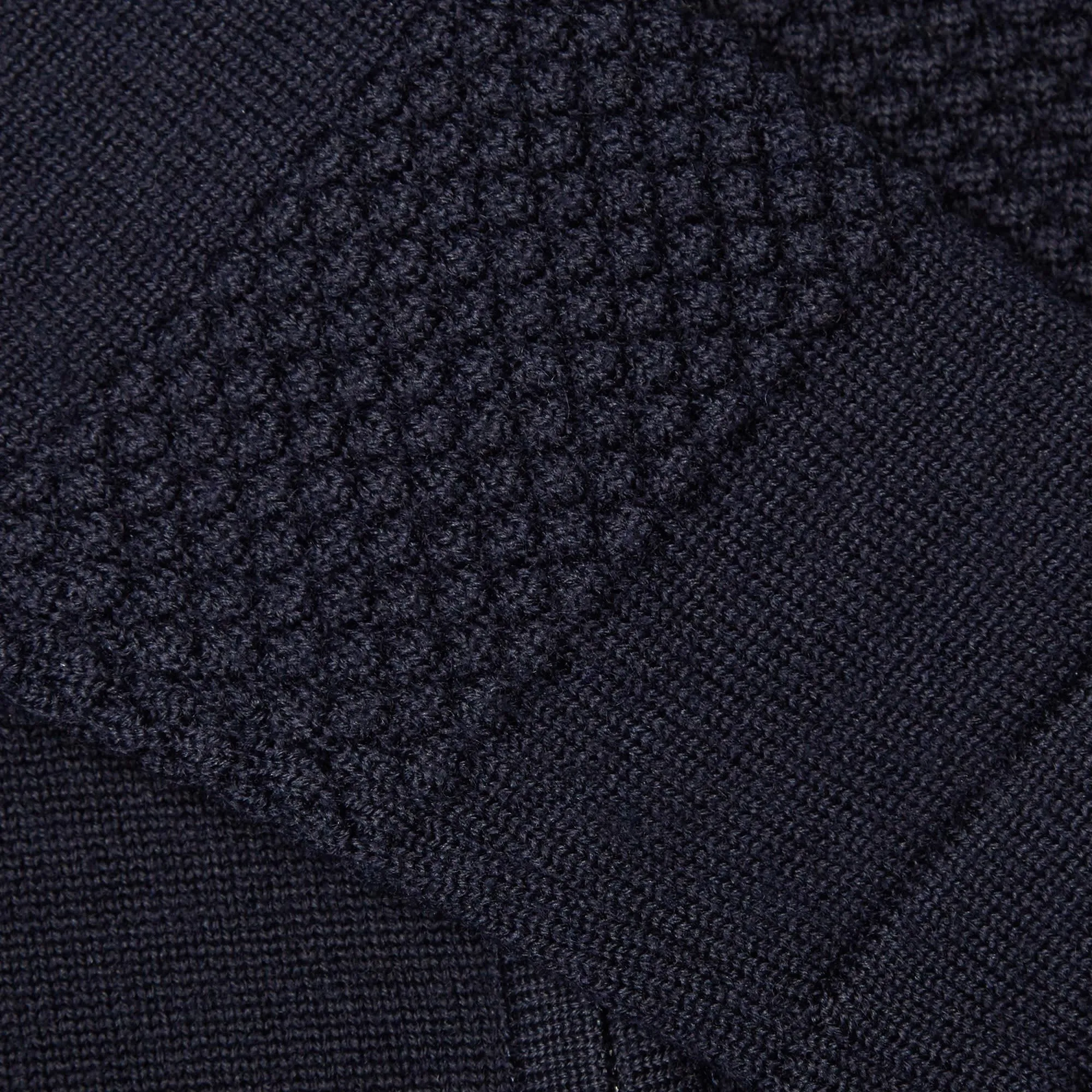 Norse Projects Bubble Zip Crew KnitDark Navy