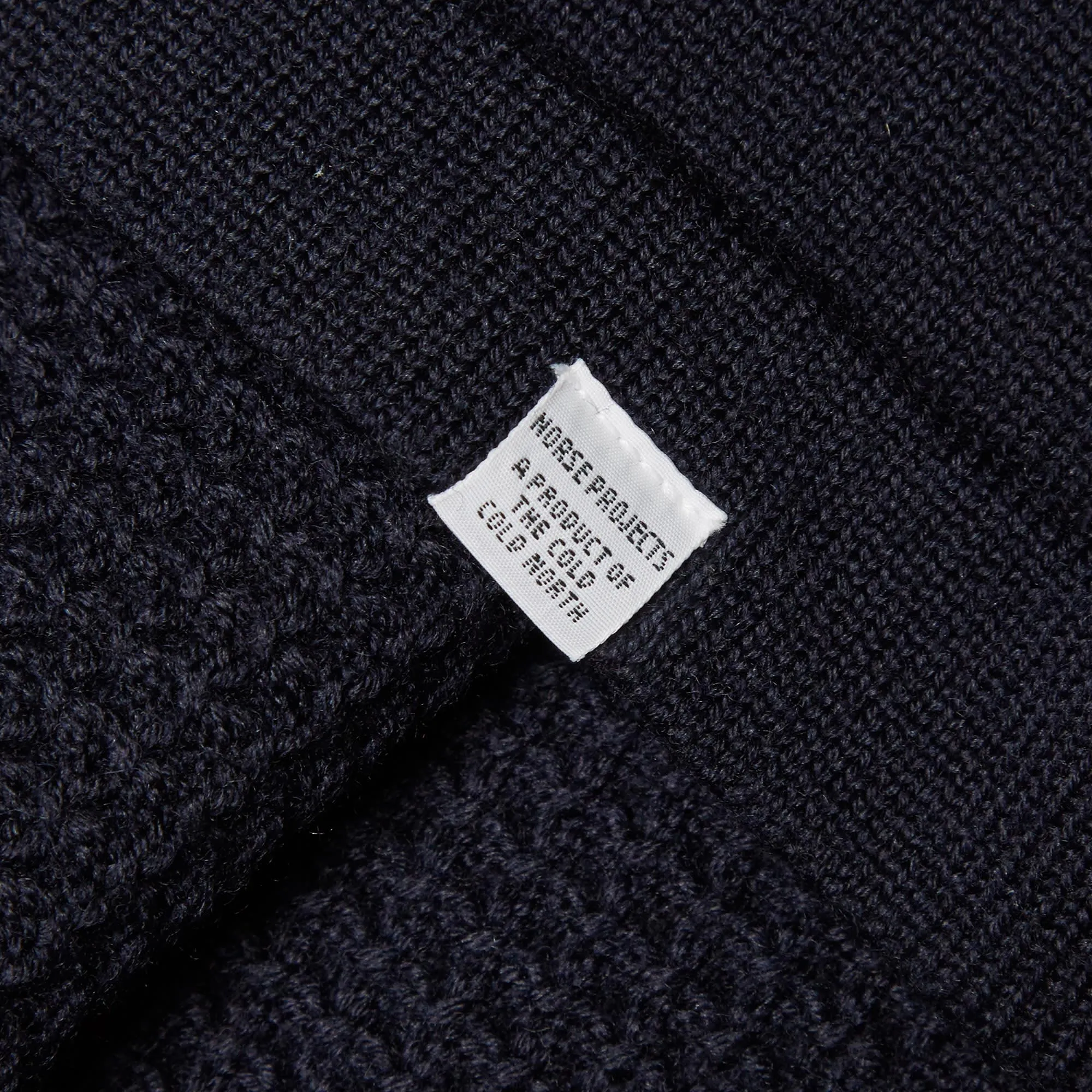 Norse Projects Bubble Zip Crew KnitDark Navy