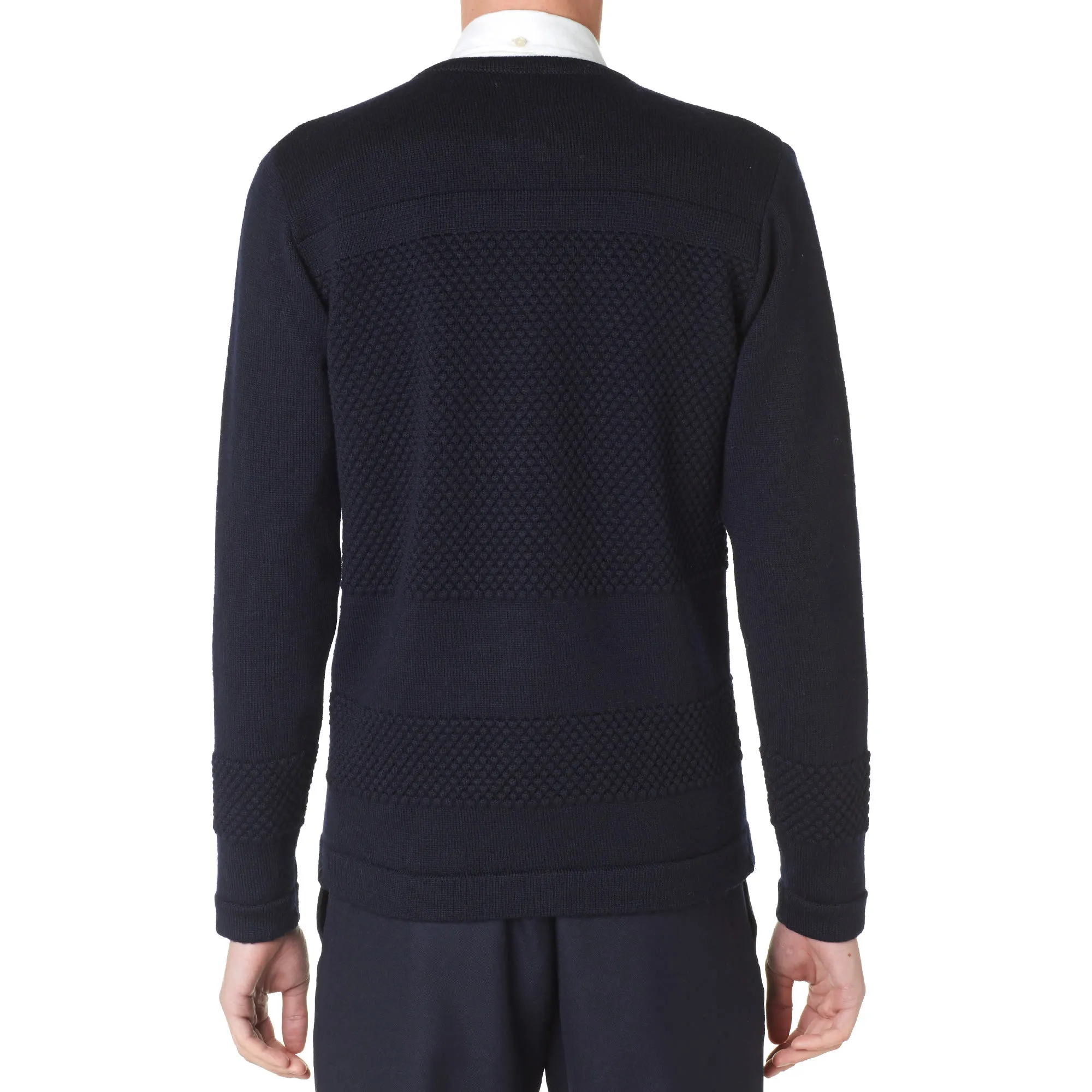 Norse Projects Bubble Zip Crew KnitDark Navy