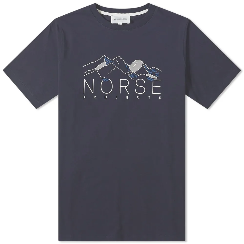 Norse Projects Niels Mountains TeeDark Navy