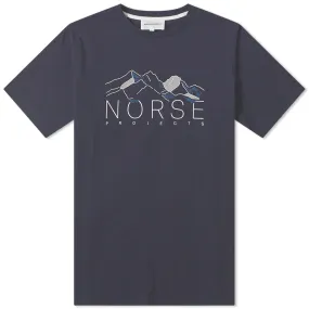 Norse Projects Niels Mountains TeeDark Navy