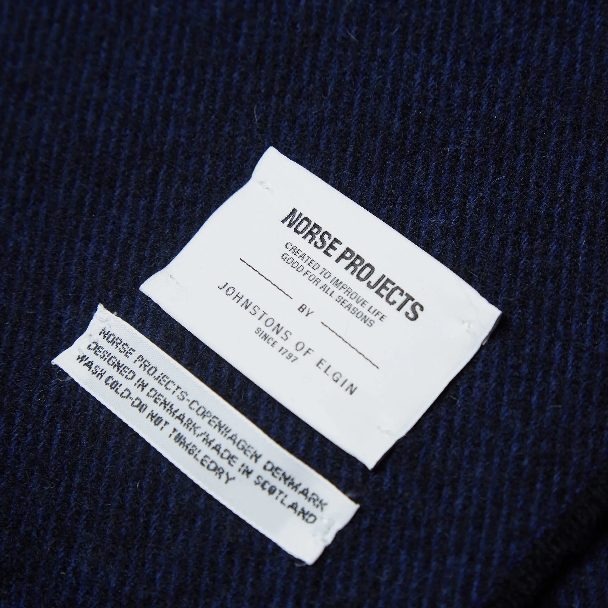 Norse Projects x Johnstons Donnegal ScarfDark Navy