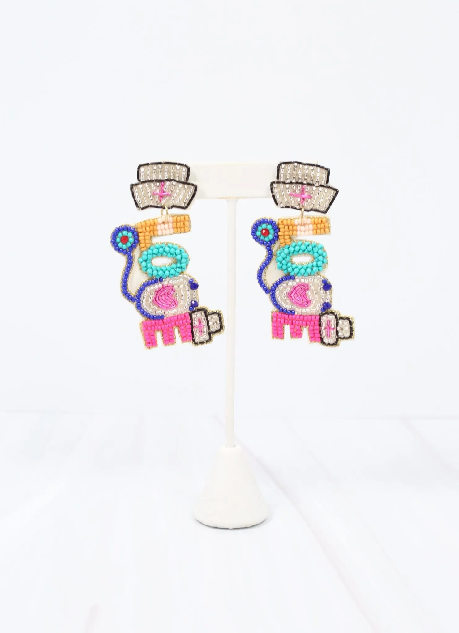 Nurse Love Embellished Earring MULTI