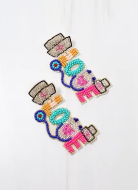 Nurse Love Embellished Earring MULTI