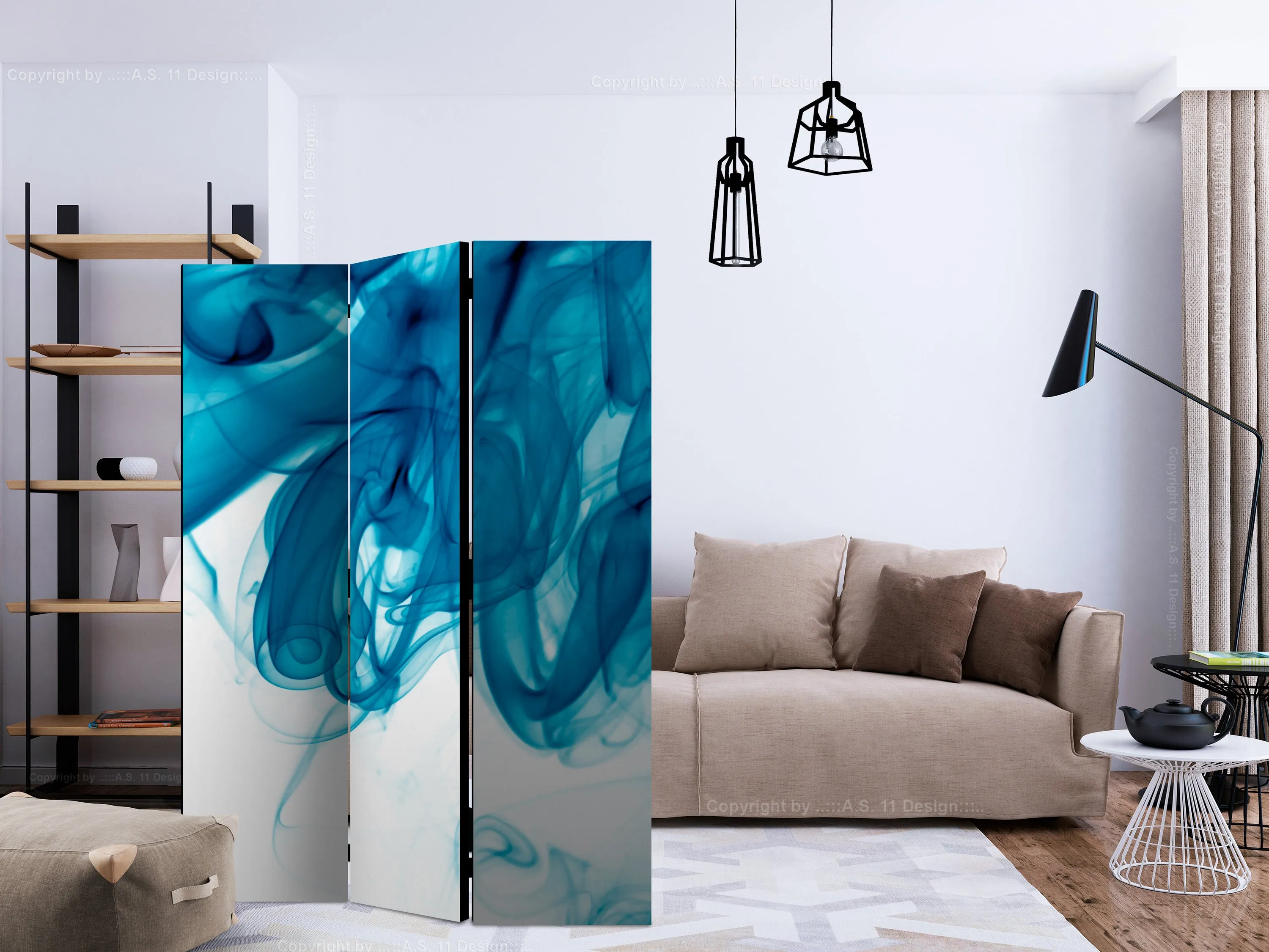 Paravento Blue smoke [Room Dividers]