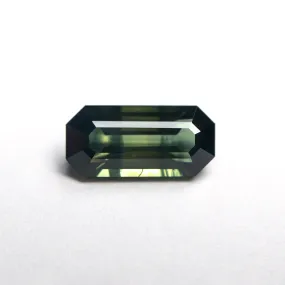 Parti Green-Blue Step Cut Sapphire - 1.85ct Cut Corner Rectangle