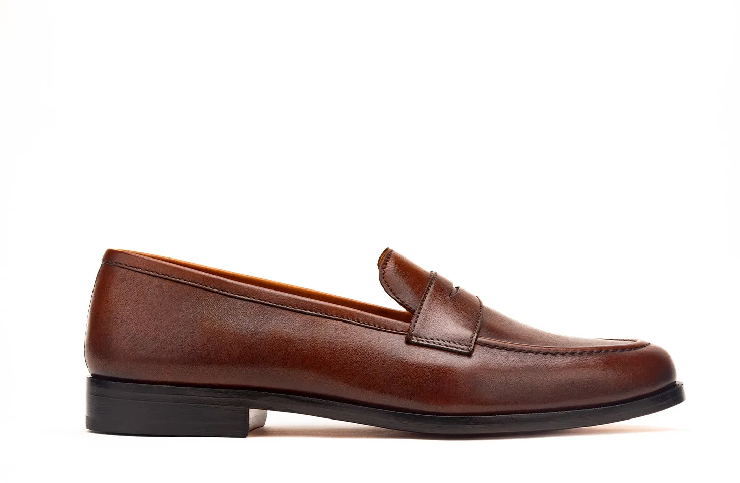 Penny Strap Loafer with cord stitching on the vamp