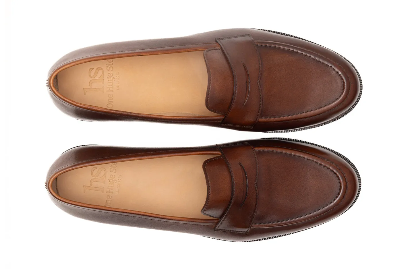 Penny Strap Loafer with cord stitching on the vamp