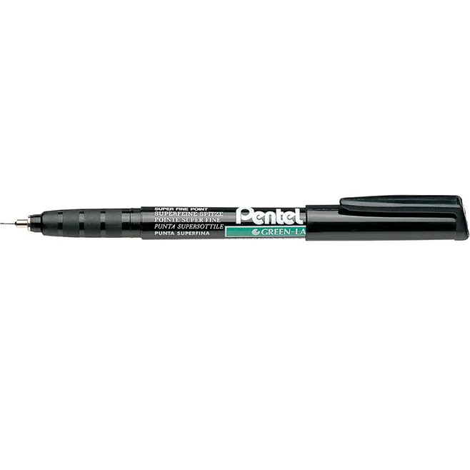 Pentel NMF50 Green Label Permanent Marker 0.5mm Black Box 12