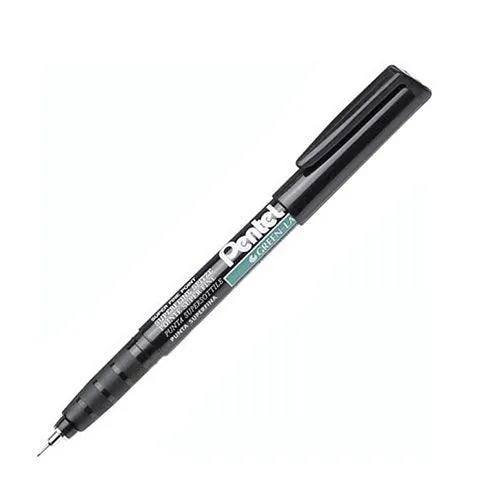 Pentel NMF50 Green Label Permanent Marker 0.5mm Black Box 12