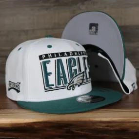 Philadelphia Eagles Retro 9Fifty Grey Bottom Snapback | White