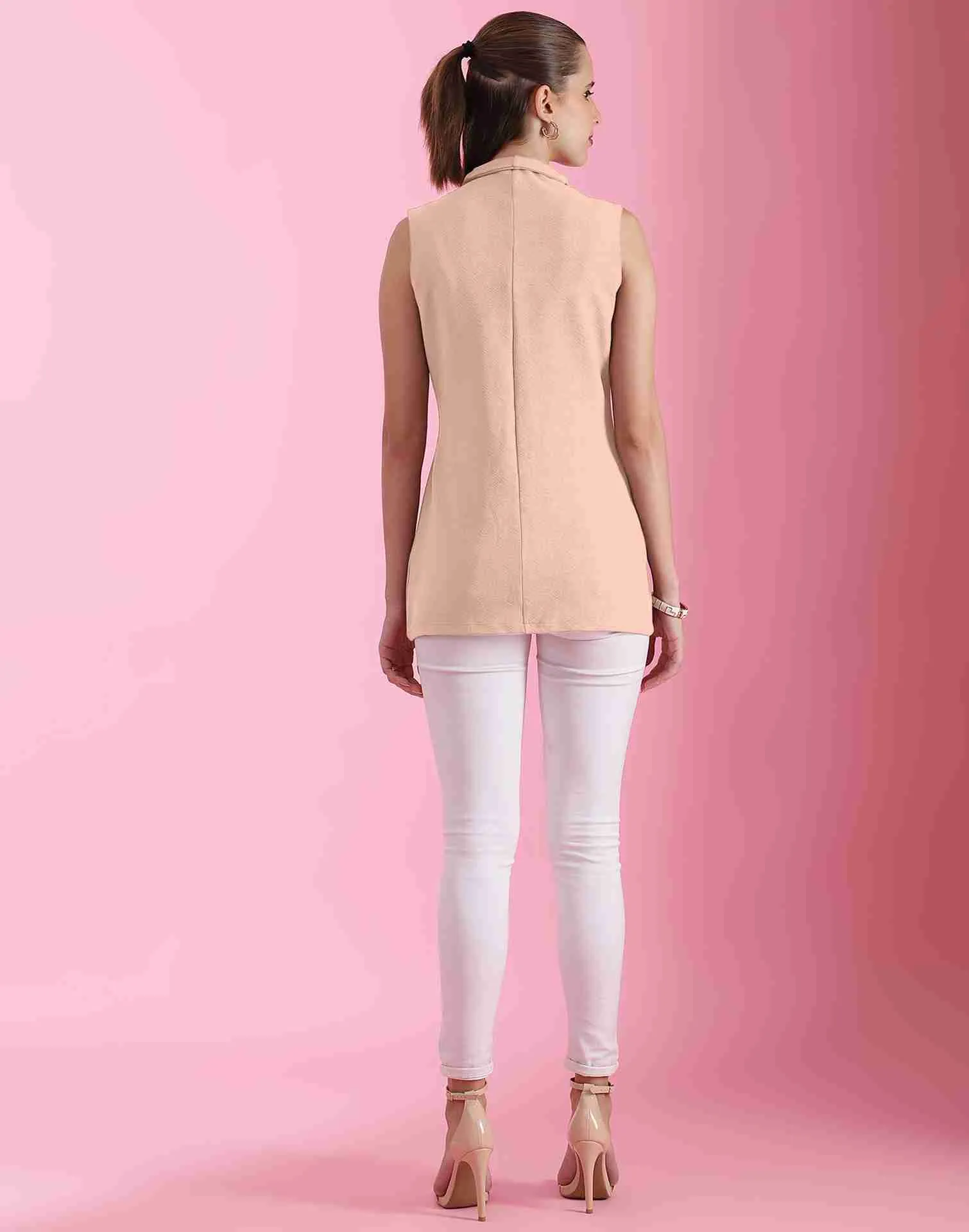 Pink Lycra Plain Top