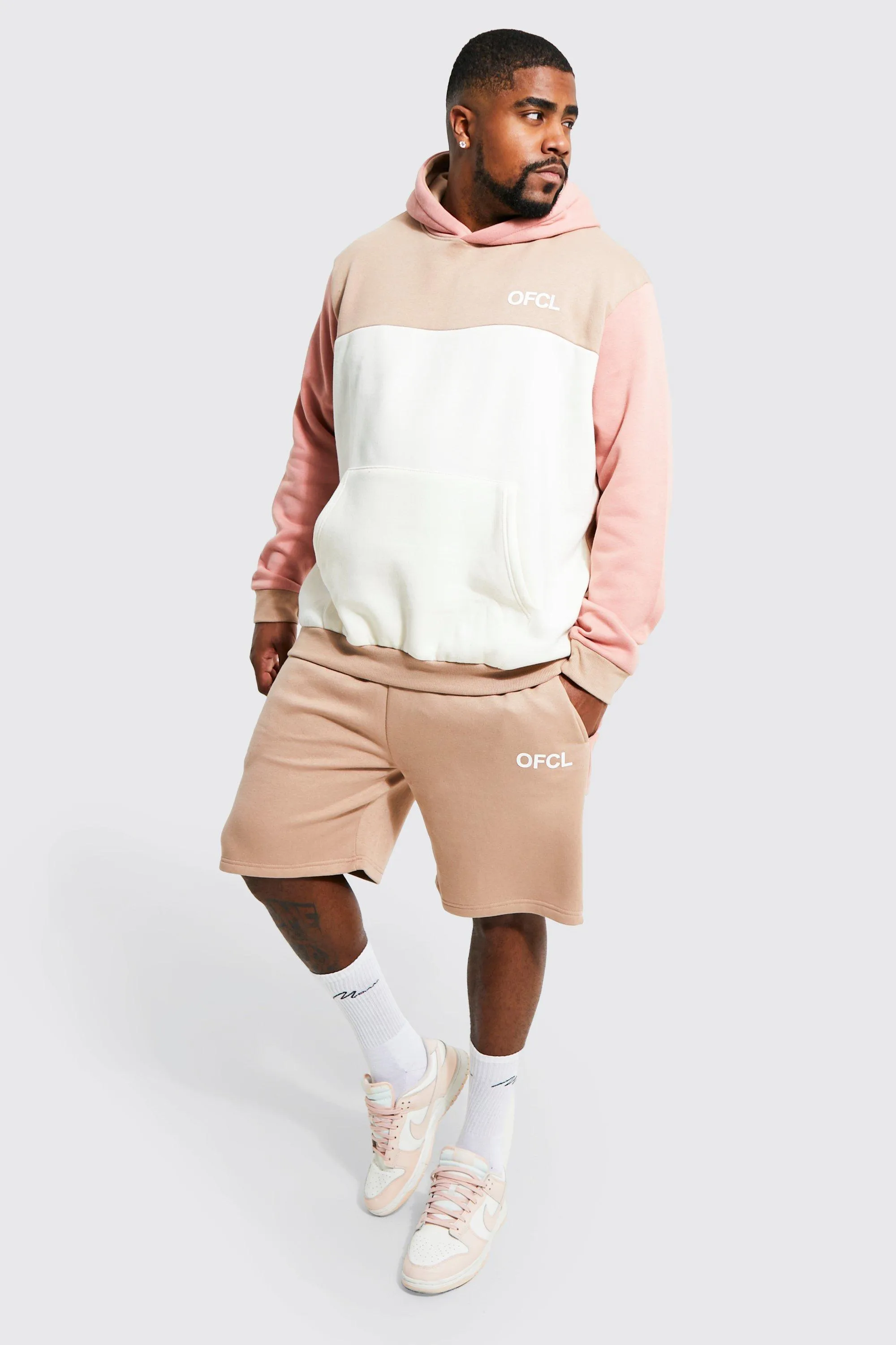 Plus Ofcl Colour Block Short Tracksuit
