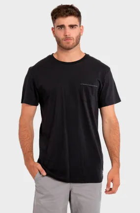 Polera Orgánica con Bolsillo Black (Hombre)