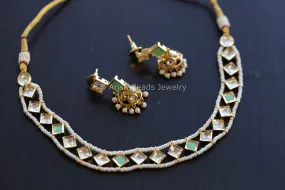 Premium Quality Foil Kundan Set -Mint