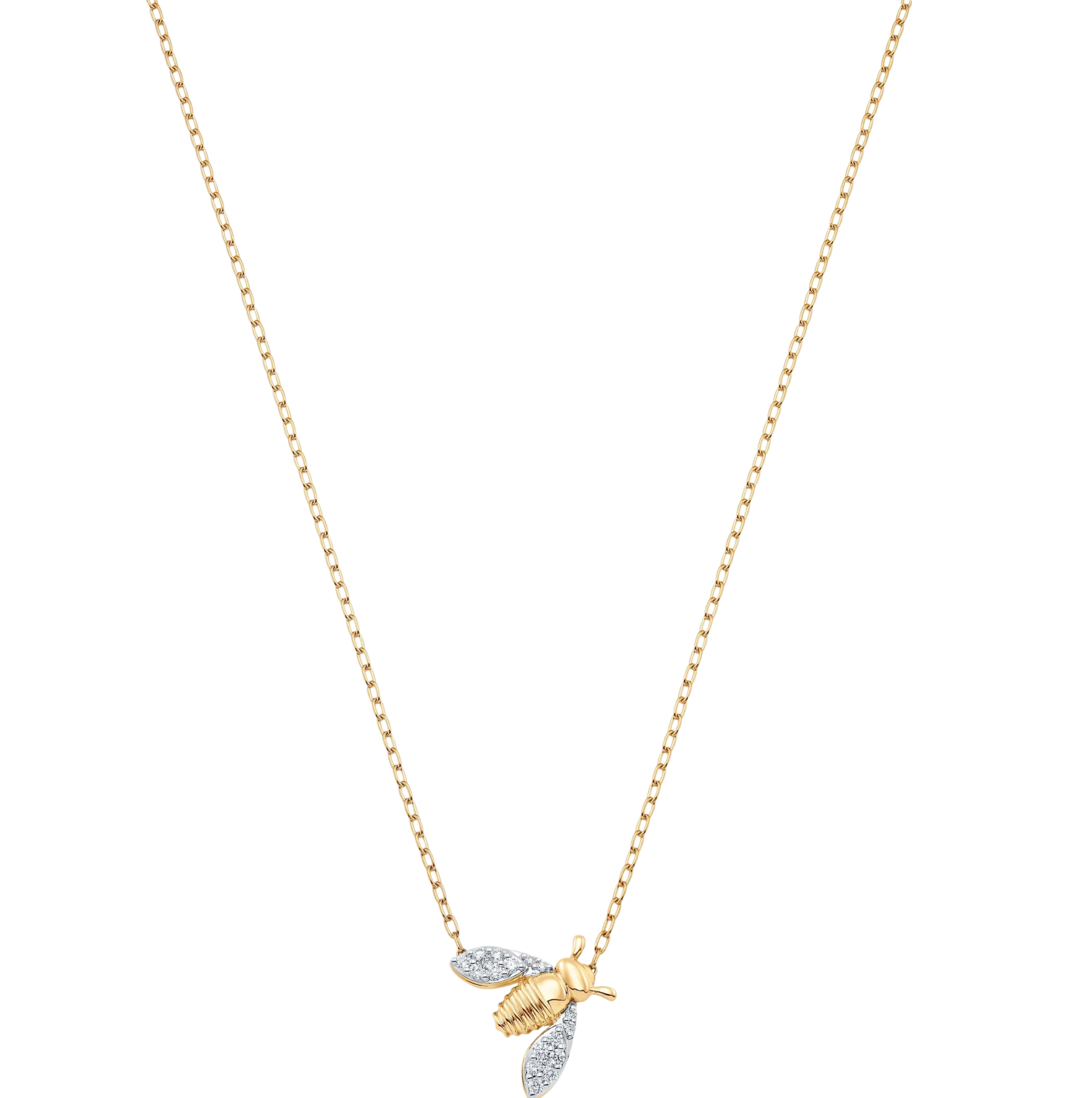 Queen Bee Gold and Diamond Large 16 Necklace