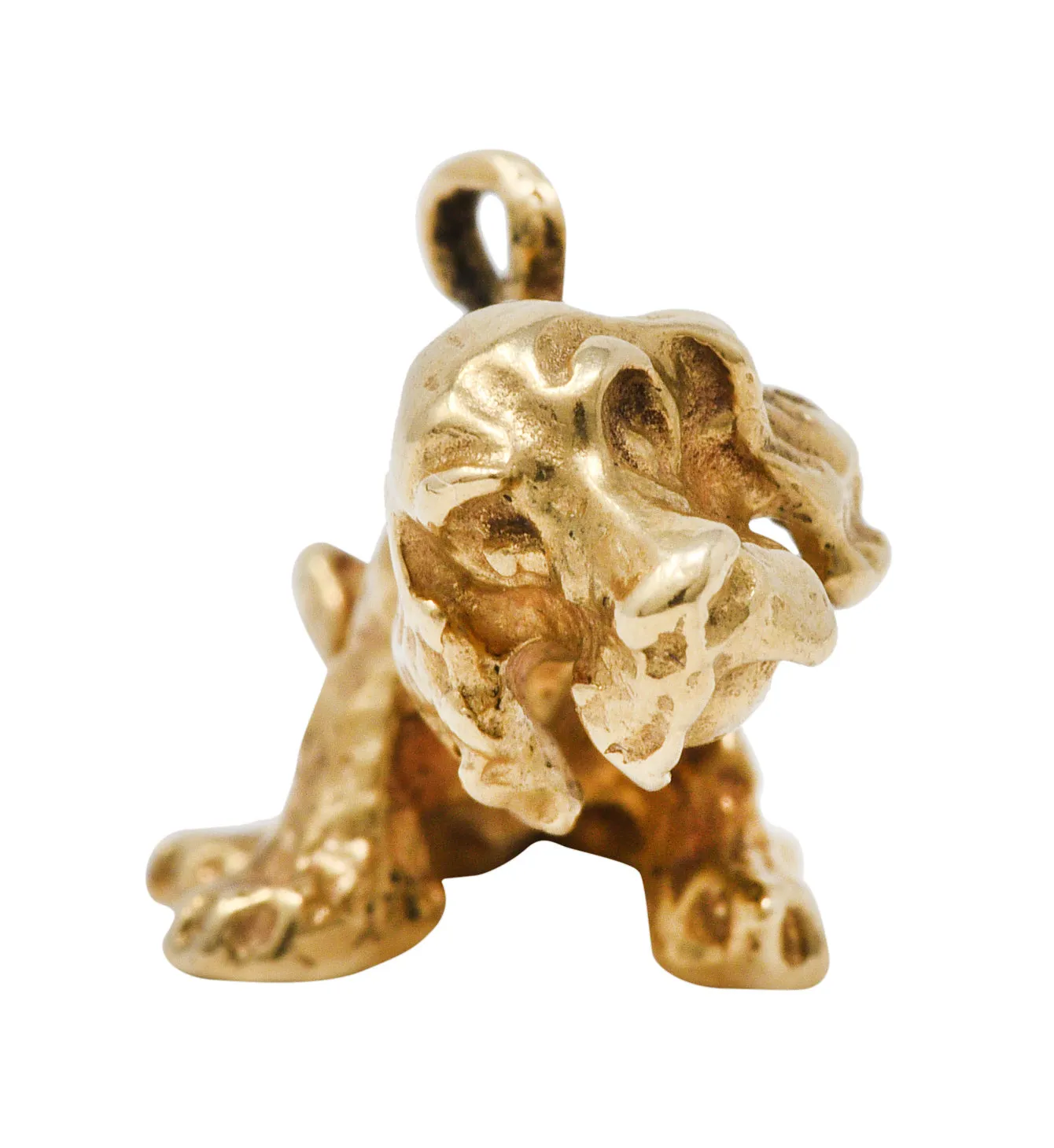 Retro 14 Karat Gold Cocker Spaniel Dog Bobble Head Charm