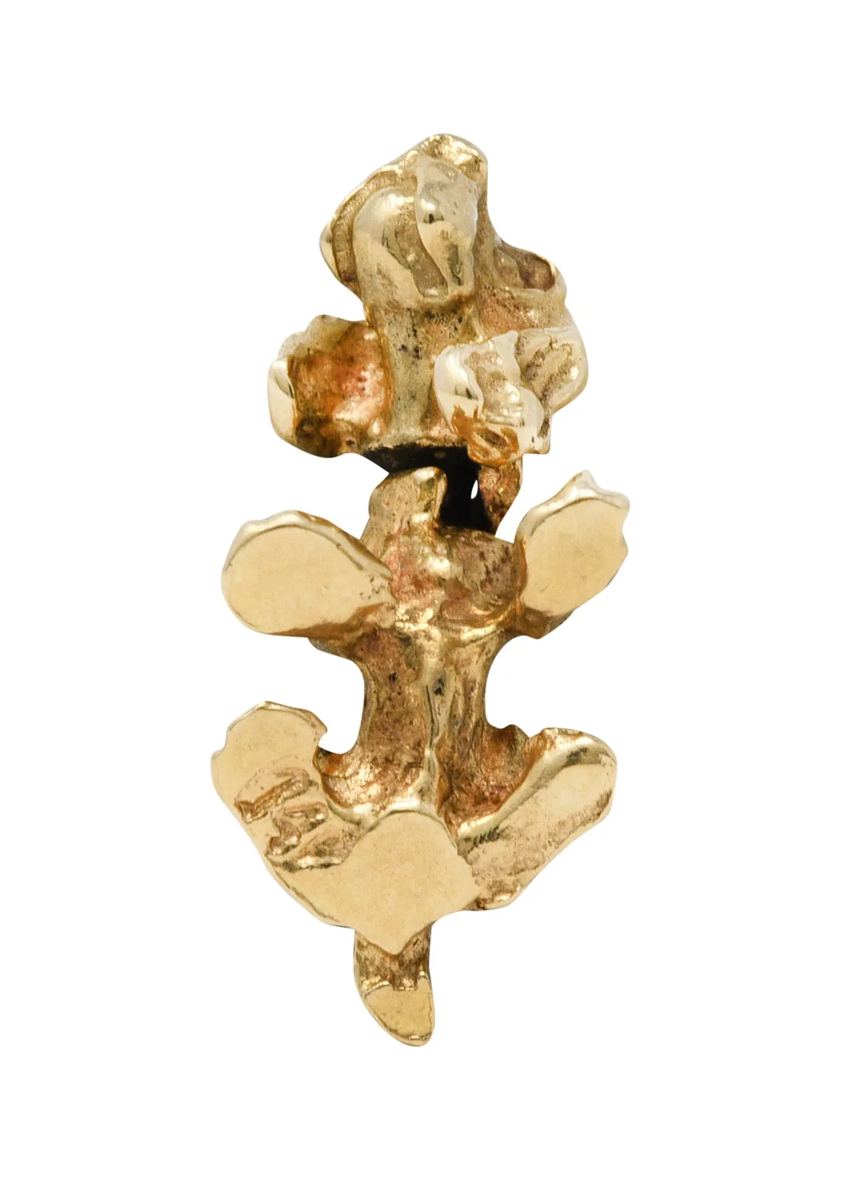 Retro 14 Karat Gold Cocker Spaniel Dog Bobble Head Charm