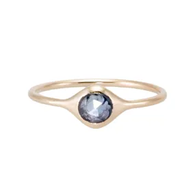 Rose Cut Blue Sapphire Ring