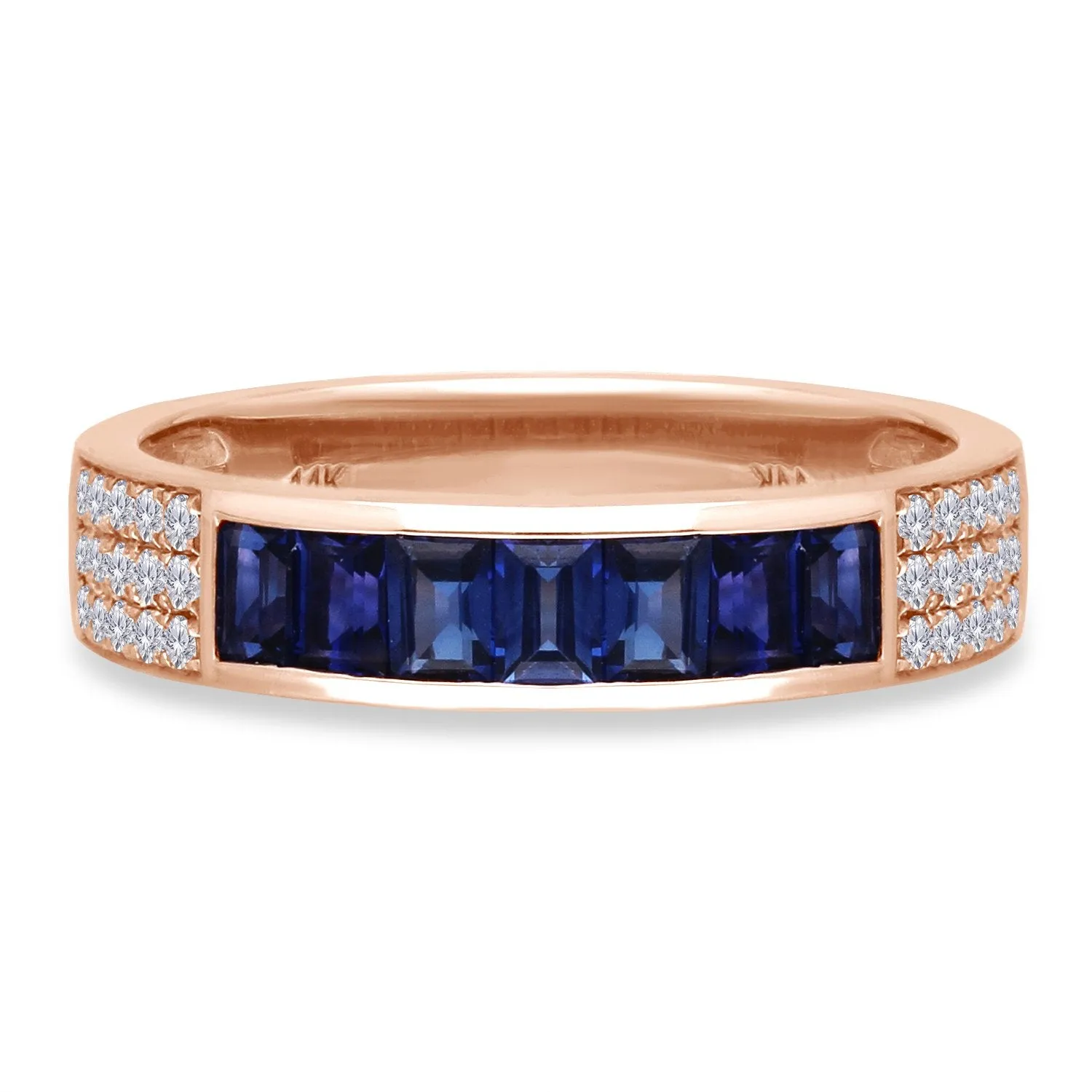 Rose Gold Sapphire & Diamond Heirloom Ring