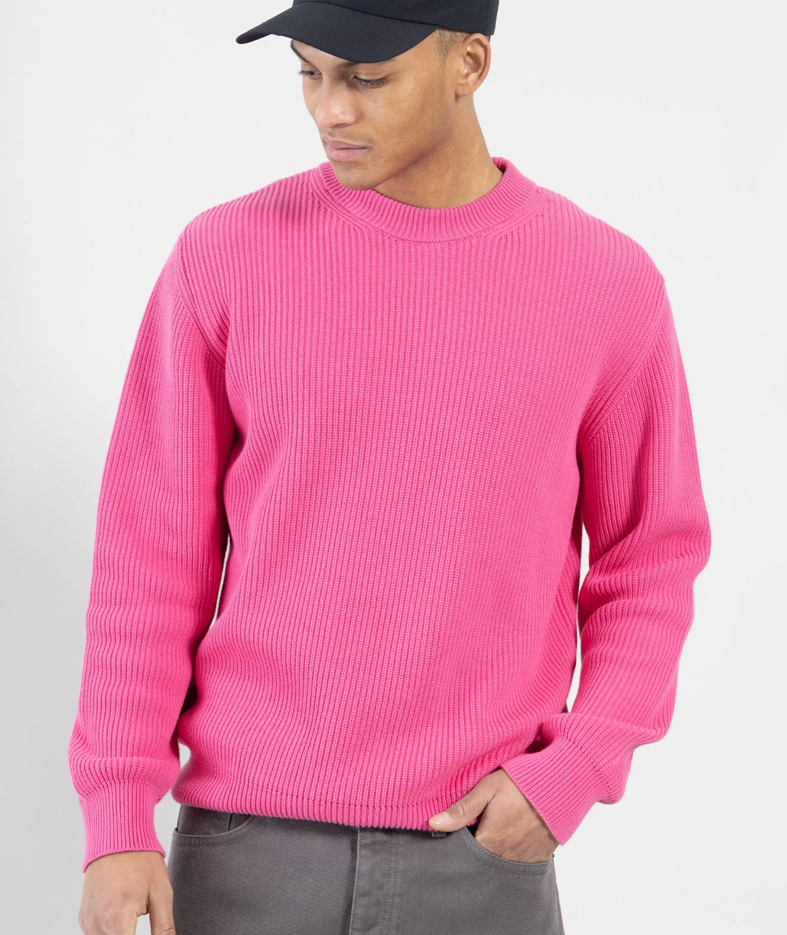 Round Neck Knit - Pink