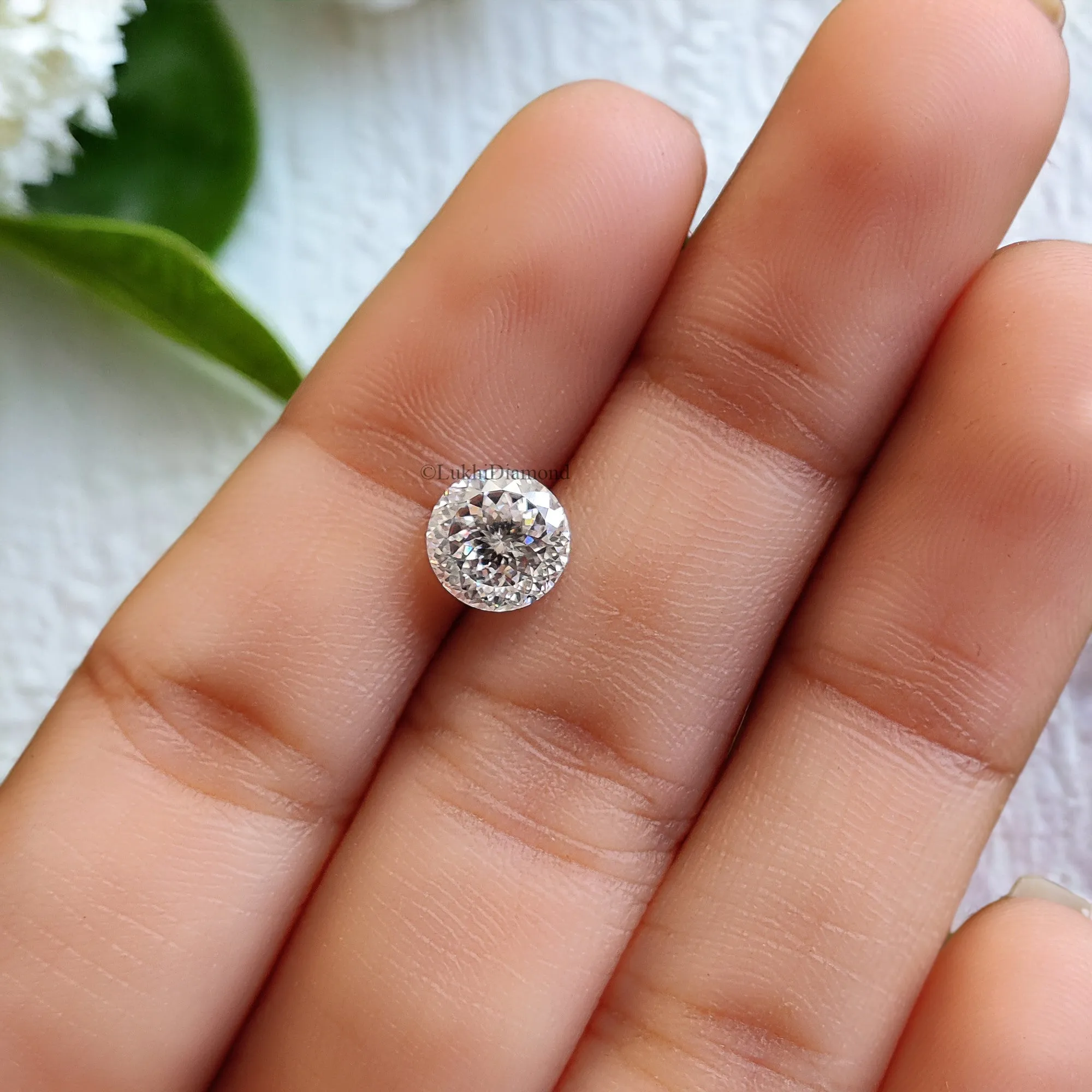 Round Portuguese Cut Loose White Moissanite Stone 6.5,7,8,9,10 MM Vintage Antique Handcrafted Eye Clean Moissanite Engagement Gi