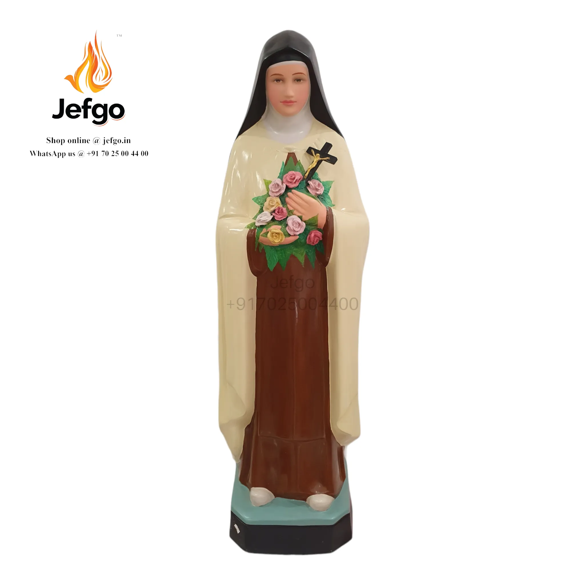 Saint Theresa (Little Flower) Statue 48 inch/4 Feet Fiber