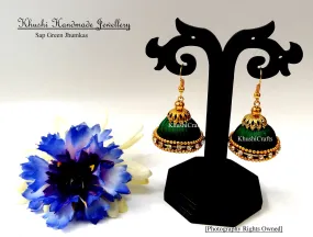 Sap Green Jhumkas