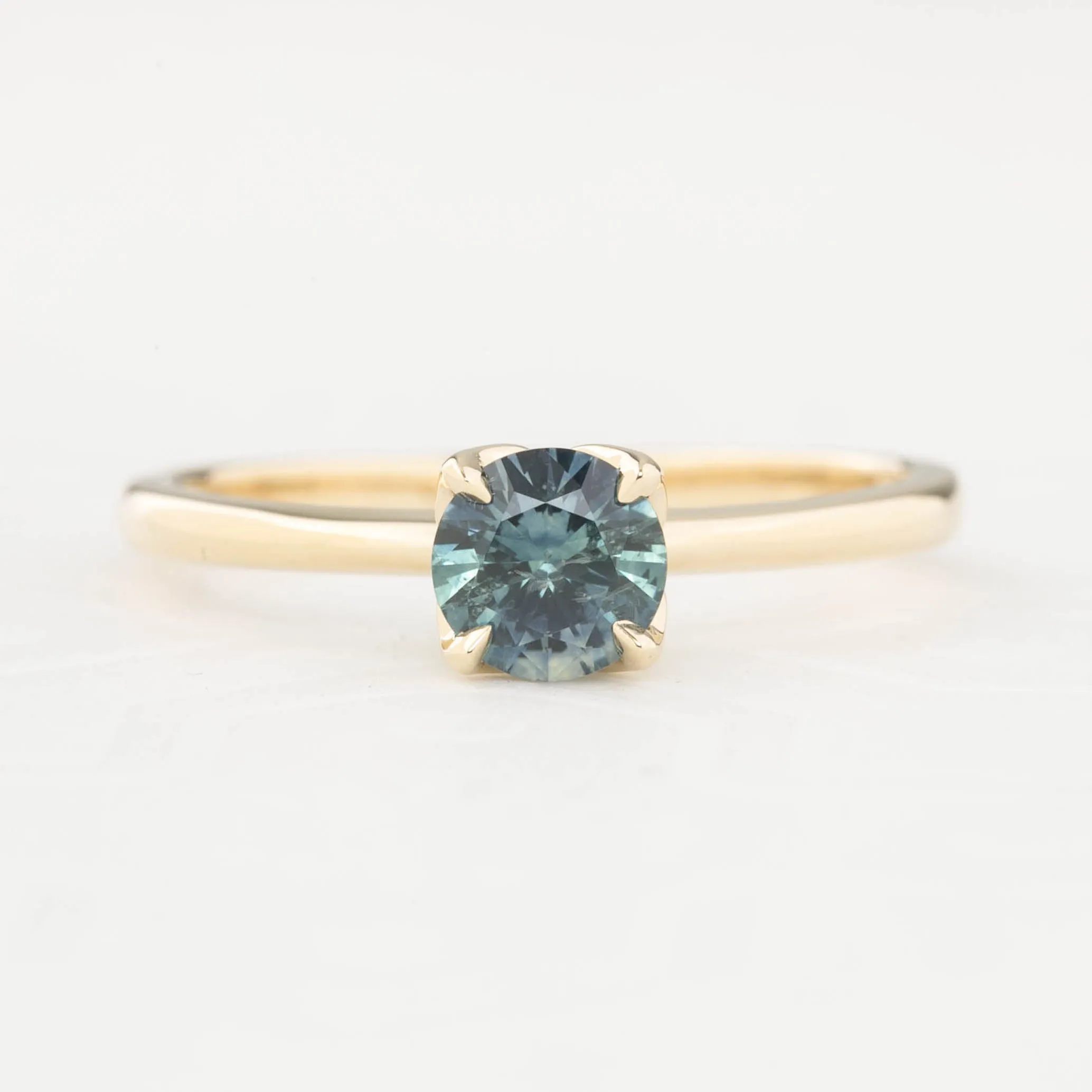 Sara Ring - 0.66ct Teal Blue Montana Sapphire (One of a kind)