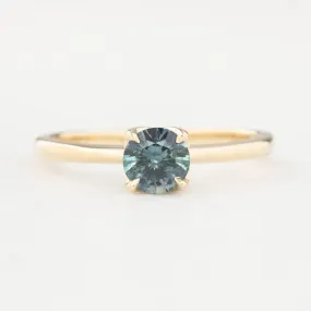 Sara Ring - 0.66ct Teal Blue Montana Sapphire (One of a kind)