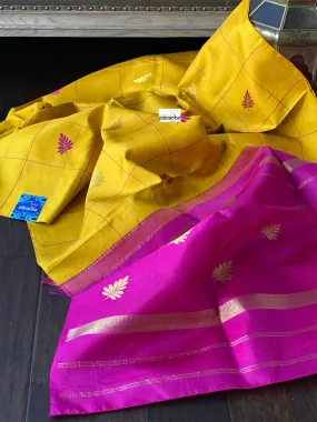 Silk Kanjivaram - Yellow Pink