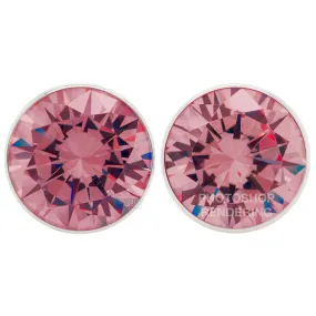 Single Gem BIG BLING Plugs ( Eyelets ) with Brilliant-Cut Gem - Red